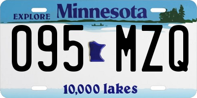 MN license plate 095MZQ