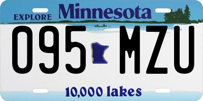 MN license plate 095MZU