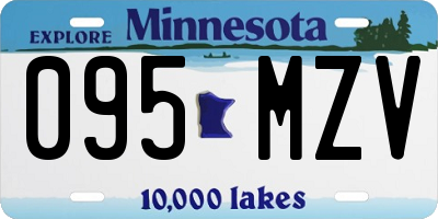 MN license plate 095MZV