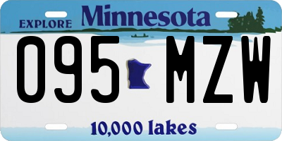 MN license plate 095MZW