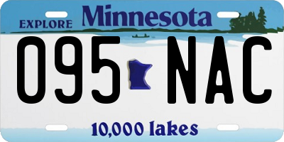 MN license plate 095NAC