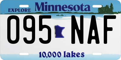 MN license plate 095NAF