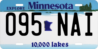 MN license plate 095NAI