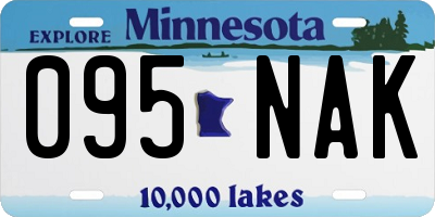 MN license plate 095NAK