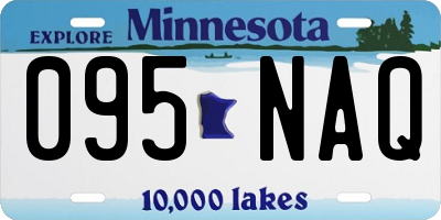 MN license plate 095NAQ