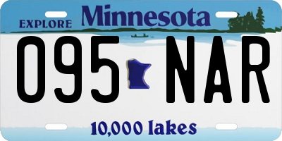 MN license plate 095NAR