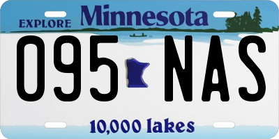 MN license plate 095NAS