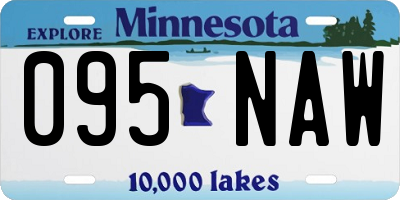 MN license plate 095NAW