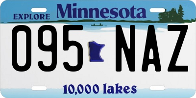 MN license plate 095NAZ