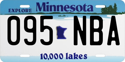 MN license plate 095NBA
