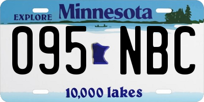 MN license plate 095NBC