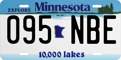 MN license plate 095NBE