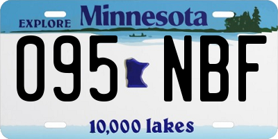 MN license plate 095NBF