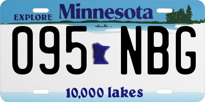 MN license plate 095NBG