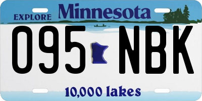MN license plate 095NBK