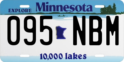 MN license plate 095NBM
