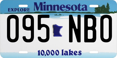 MN license plate 095NBO