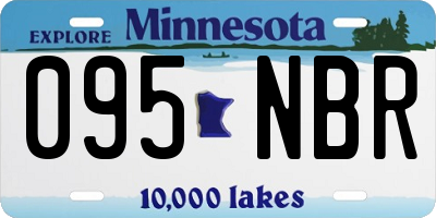 MN license plate 095NBR