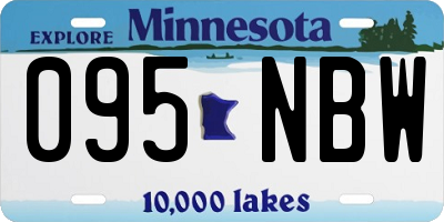 MN license plate 095NBW
