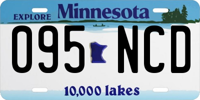 MN license plate 095NCD