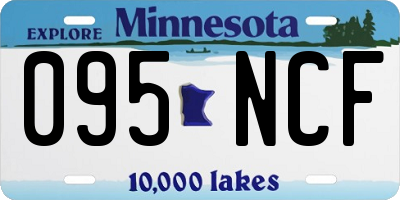 MN license plate 095NCF