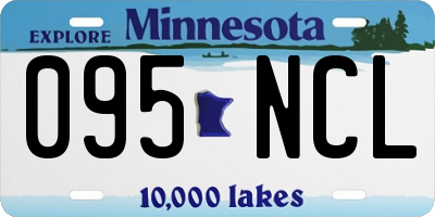 MN license plate 095NCL