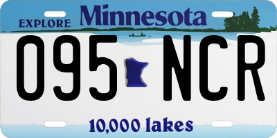 MN license plate 095NCR