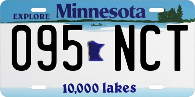 MN license plate 095NCT