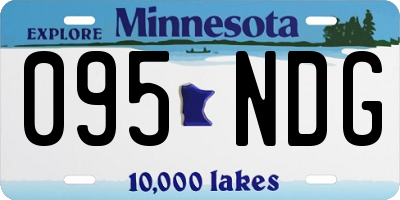 MN license plate 095NDG