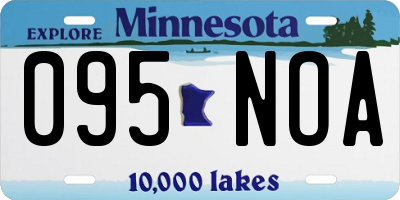 MN license plate 095NOA