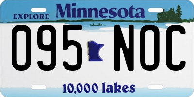 MN license plate 095NOC