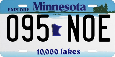 MN license plate 095NOE