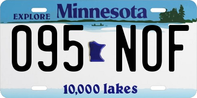 MN license plate 095NOF