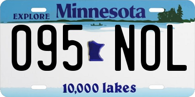 MN license plate 095NOL