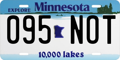 MN license plate 095NOT