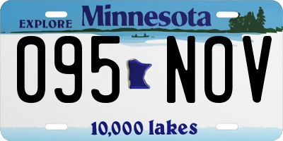 MN license plate 095NOV