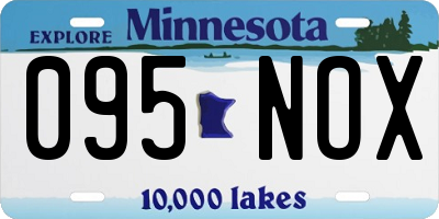 MN license plate 095NOX