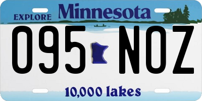 MN license plate 095NOZ