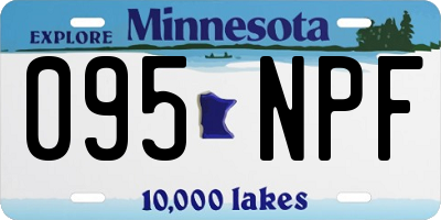 MN license plate 095NPF