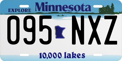MN license plate 095NXZ