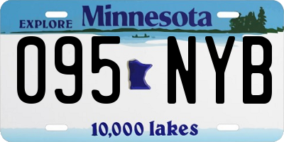 MN license plate 095NYB