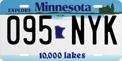 MN license plate 095NYK
