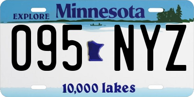 MN license plate 095NYZ