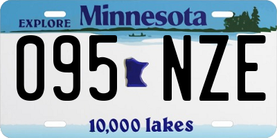 MN license plate 095NZE