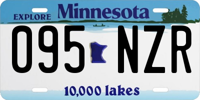 MN license plate 095NZR