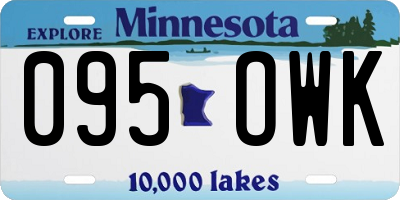 MN license plate 095OWK