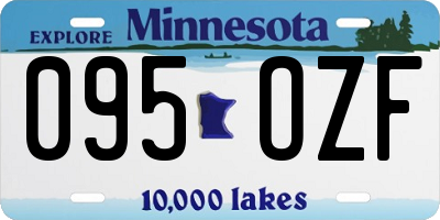MN license plate 095OZF
