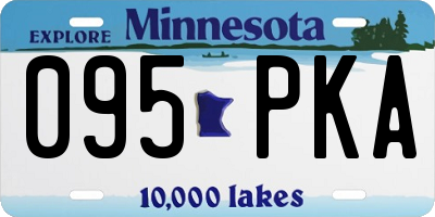 MN license plate 095PKA