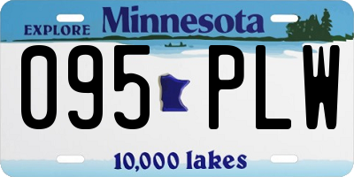 MN license plate 095PLW