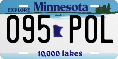 MN license plate 095POL